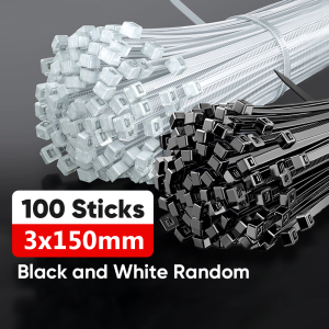 500/1000Pcs Plastic Nylon Cable Ties / Self-locking Cord Ties Straps / Adjustable Cable Fastening Organizer / Home Office Wire Zip Ties