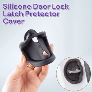 Silicone Door Lock Latch Protector Cover Universal Thickened Car Door Shock Absorber Cushion Car Door Lock Latch Protector Cover