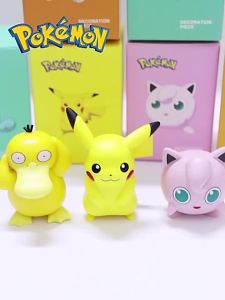 Takara Tomy | Pokemon Anime Action Figures Pikachu Toys Model Charmander Psyduck Squirtle Jigglypuff Bulbasaur Kawaii Collect Dolls Gift