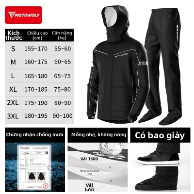 MOTOWOLF | Bộ Đồ Đi Xe Điện Chống Thấm Nước