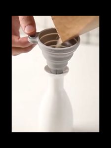 Liquid Funnel Silicone Kitchen Tool Foldable Collapsible Filling Funnel