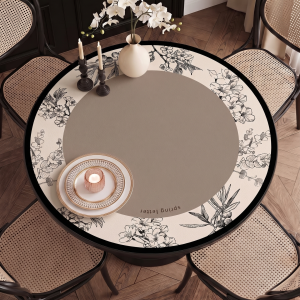 DMF | Waterproof Oil-resistant Heat-insulating Easy-to-clean Circular Tablecloth