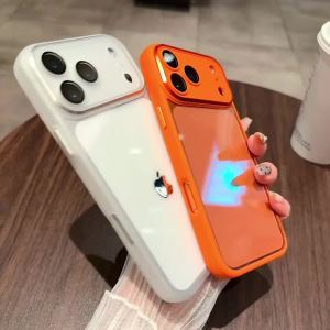 Original Transparent Hard PC Back Phone Case For iPhone 17Pro 17ProMax 16 15 14 13 12 Pro Max Full Soft Bumper Lens Film Cover