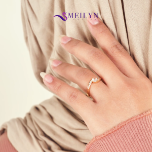 MEILYN Cincin Wanita Gemma Motif Ombak Baris 0221230380