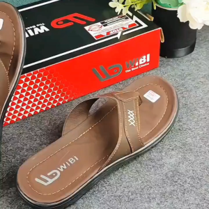 WIBI S01-01 Sandal Kulit Jepit Pria Dewasa Cokelat Tua Size 39 - 43