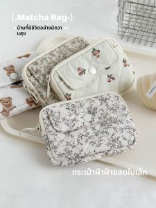 กระเป๋าใส่เหรียญผ้าลายดอกไม้สไตล์ญี่ปุ่นและเกาหลีสำหรับผู้หญิง กระเป๋าใส่บัตรแบบมีซิป กระเป๋าใส่เครื่องประดับ กระเป๋าใส่เหรียญ กระเป๋าใส่เอกสาร กระเป๋าใส่ของเล็ก