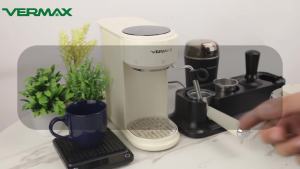 Vermax  COLD/HOT Brew Espresso Coffee Machine 1350W Milk frother system With 20 Bar MIni Coffee Maker