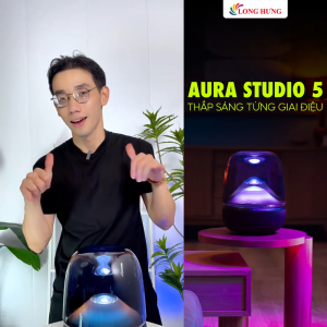 Loa Bluetooth Harman Kardon Aura Studio 5 HKAURAS5 - Hàng chính hãng - Âm thanh 360° công suất 160 W ánh sáng trang trí tinh tế