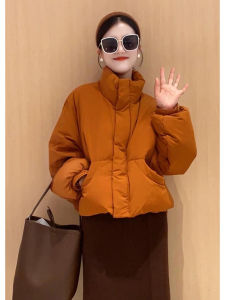 YUEZHONGWEI | Womens Orange Light Down Padded Coat Winter Thick