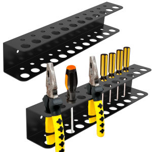 Screwdriver Organizer Wall-mounted 14/23 Holes Screwd Driver Holder Organizer Pliers Garage Tool Storage Rack Base Stand