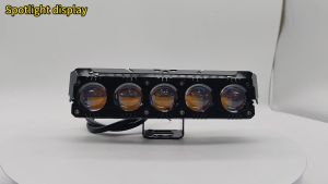 Motorcycle Spotlight Headlamp Led Two-Color Far And Near Integrated Waterproof Super Bright 12-80V Universal Motorcycle LED Headlight Projector Lens Dual Color ATV Scooter Driving for Cafe Racer Light Auxiliary Spotlight Lamp