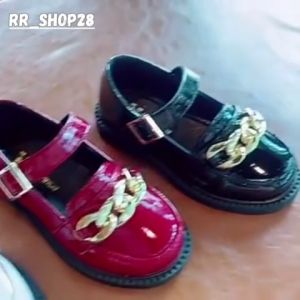 Sepatu Anak Perempuan Loafer Model Rantai Cantik / Sepatu Anak Formal / Sepatu Anak Sekolah Terbaru / Docmart Anak Trending 2023