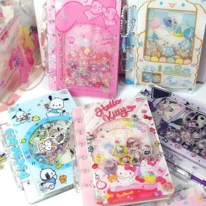 Kuromi A7 Shake Acrylic Loose-Leaf Notebook Detachable Cartoon Interest Diy Notepad Surprise Gift Student Stationery Wholesale