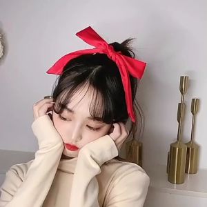 Ikat Rambut Pita Satin Scrunchie Model Scraf Wanita Kunciran Wanita Import Gaya Korea KCR 07