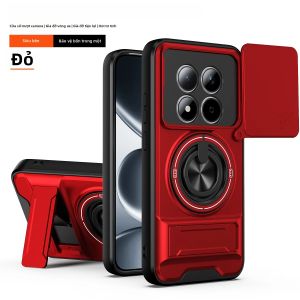Ốp Điện Thoại Chống Sốc Siêu Bền Cho Xiaomi Redmi Note 15/14/13/12 Pro Với Giá Đỡ Từ Tính Và Nắp Bảo Vệ Camera Trượt
