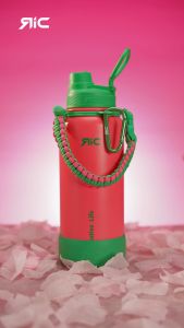 Mr Ric Sweet Fruit Harvest w/ Paracord Hydration Flask Stainless Steel Tumbler Insulated Water Bottle Cup Thermal Flask Spout Lid Leak Proof Drinking Container BPA Free