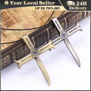 Anime One Piece Necklace For Men Women Dracule Mihawk Cross Sword Kogatana Retro Pendant Choker Kolye Metal Weapon Necklace Gift