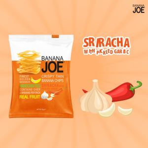 BANANA JOE  รสพริกศรีราชา แพ็ค 2ซองวันหมดอายุ 30/03/2026 แถม BANANA JOE รสเกลือ 2ซอง วันหมดอายุ 30/03/2026