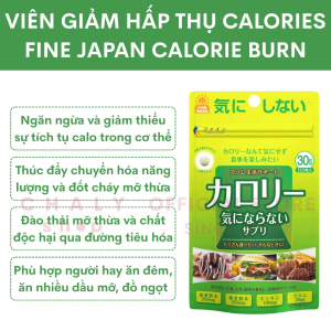 Viên uống chống hấp thụ calories Fine Japan Calorie Burn 150 viên Nhật