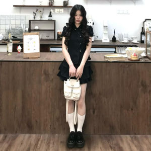 SENWA | Cute Korean Academic Style Summer 2026 New Design Dress and Tutu Skirt Set