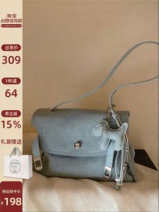 CHIO‘2ND | Vintage Washed Denim Blue Tote Bag
