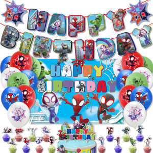 FastShipping Spidey And His Amazing Friends Party Decoration Supplies latex balloon Spider man Theme Baby Shower Balloons Kids Favors