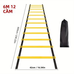 Có Thể Điều Chỉnh Dây Đeo Nylon Thể Thao Nhanh Nhẹn Thang Bóng Đá Thể Dục Tốc Độ Nhảy Thang Phối Hợp Cơ Thể Ấm Lên Dụng Cụ Tập Luyện