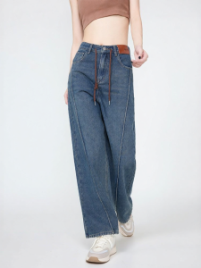 Warrior | Drape Wide Leg High Waist Slimming Loose Straight Jeans