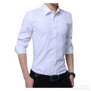 Kemeja Pria Lengan Panjang Putih Polos Slimfit Premium