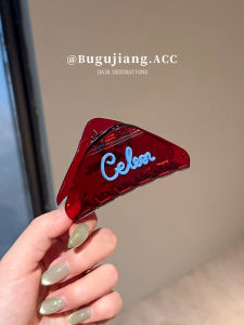 Kẹp Tóc Hình Tam Giác Chữ Cái Thiết Kế Guigu Kẹp Tóc Nửa Đầu Hình Cá Mập Kẹp Tóc Thời Trang Phong Cách Hàn Quốc Kẹp Tóc Bằng Nhựa