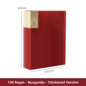 Multicolor A4 Vintage Style Transparent Organizer Folder Multiple Layers