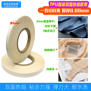 เทปอบ TPUR 8 ไหม สำหรับเสื้อผ้า เทปกาวร้อน ไม่มีรอยต่อ ชุดชั้นใน โยคะ ขอบกระโปรง แผ่นกาวรีด แผ่นกาวร้อน แผ่นกาวร้อน