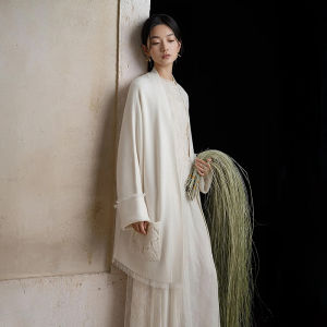 Hand-crocheted Style Tassels Wool Knit Cardigan