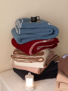 Blogger Style 260g Bionic Wool Velvet Blanket Office Nap Blanket Autumn Winter Home Sofa Bedroom Cover Blanket 200*230