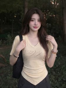 CHENDAYU | Attractive Summer Work V-neck Large Size T-shirt