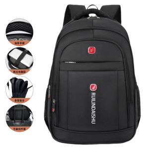Mens Large Capacity Business Travel Backpack Computer Bag Fashionable High School College Student Bookbag Oxford Cloth Material