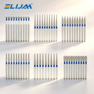 ELIJAH 10 Pcs/Box Dental Diamond Bur Multiple Models Optional Fit For Dental High Speed Handpiece Instrument Tool BR /TR Series