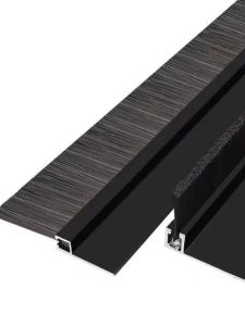 Black Aluminum Alloy HF Type Strip Brush Industrial Dustproof Woolen Brush Machine Tool Strip Brush Dustproof Seal Brush