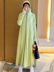 UPF50 Ice Silk Long Womens Summer UV Protection Clothing Full Body Sunshade Outerwear Vacation Cover up Loose Fit Jacket