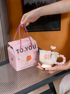 Creative Ceramic Mugs High Aesthetic Value Birthday Gifts for Mom Cute Little  Style Womens Cup 300-400ml Capacity Gift Box