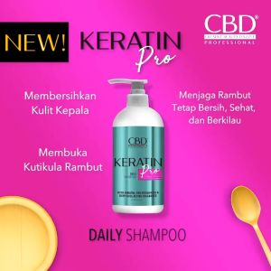 CBD Professional Keratin Pro Daily Shampoo 250ml & 1000ml || Perawatan Rambut Rusak & Halus Berkilau || Shampoo Keratin Pro Vitamin B5
