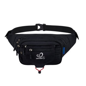 WATERFLY Large Fanny Pack Waist Bag Multipocket Woman Man Waist Pack Runner Hip Pouch Purse Belt Bag Water Resistant Bum Bag Fit All Phones for Walking Jogging Running Cycling Travelling Hiking