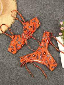 Bộ Đồ Bơi in Họa Tiết Cổ Điển Bikini Dotted Swimwear Bộ Đồ Thể Thao Thường Ngày Dành Cho Nữ Tuổi Từ 25-35 Tuổi