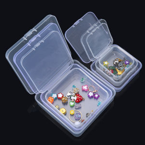 Hộp Nhựa Trong Suốt Mini Hình Chữ Nhật Hộp Đựng Đồ Trang Sức Chống Bụi Hộp Đóng Gói Chắc Chắn Dành Cho Các Vật Cứng
