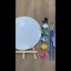 Set toan vẽ tròn có giá vẽ màu vẽ cọ vẽ cho mọi người sáng tạo LIM DIY