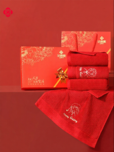 GRACE | Wedding Celebratory Red Pure Cotton Towels