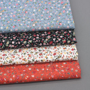 Rustic Floral Print Fresh Pure Cotton Fabric Clothing Dress Shirt Material Handmade Diy Full Cotton Crepe Home Sponge Pad