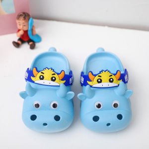 Kids Slippers Summer Cute Girl 1-4 Years Old Cartoon Non-Slip Mens Soft Bottom Baby Sandals Hole Shoes Home Baby