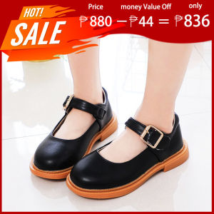 Shoes for kids girls Breathable soft non-slip anti-wear feet Velcro to adjust the tightness children leather shoes