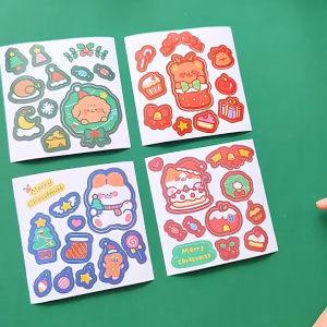 Cartoon Mini Christmas Sticker DIY Journal Decoration School Office Supplies